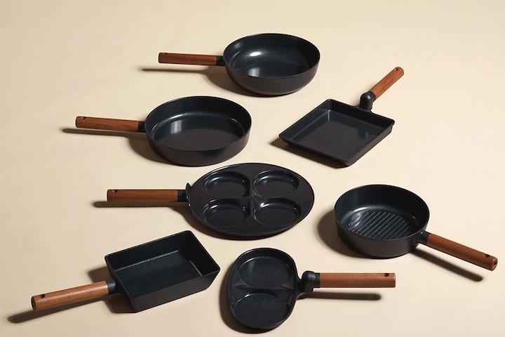 [리퍼] 1+1 국내생산 세라믹 IH 프라이팬 7종, 단풍나무 원목핸들