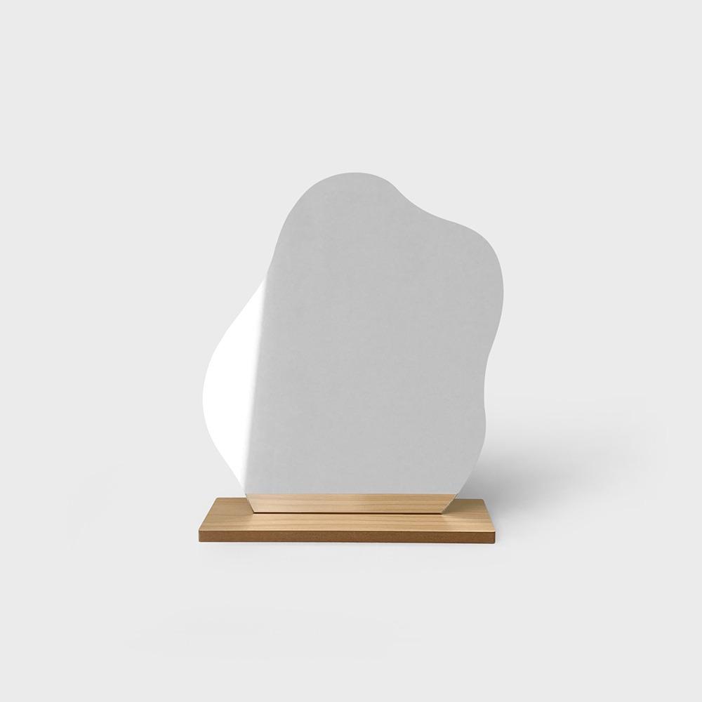 노프레임 웨이브 탁상 거울