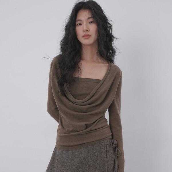 Folded Neckline T-shirt