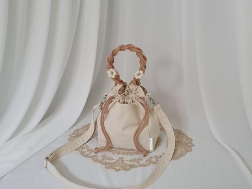 🍀데이지 마크라메 캔버스 복조리 가방 🍀