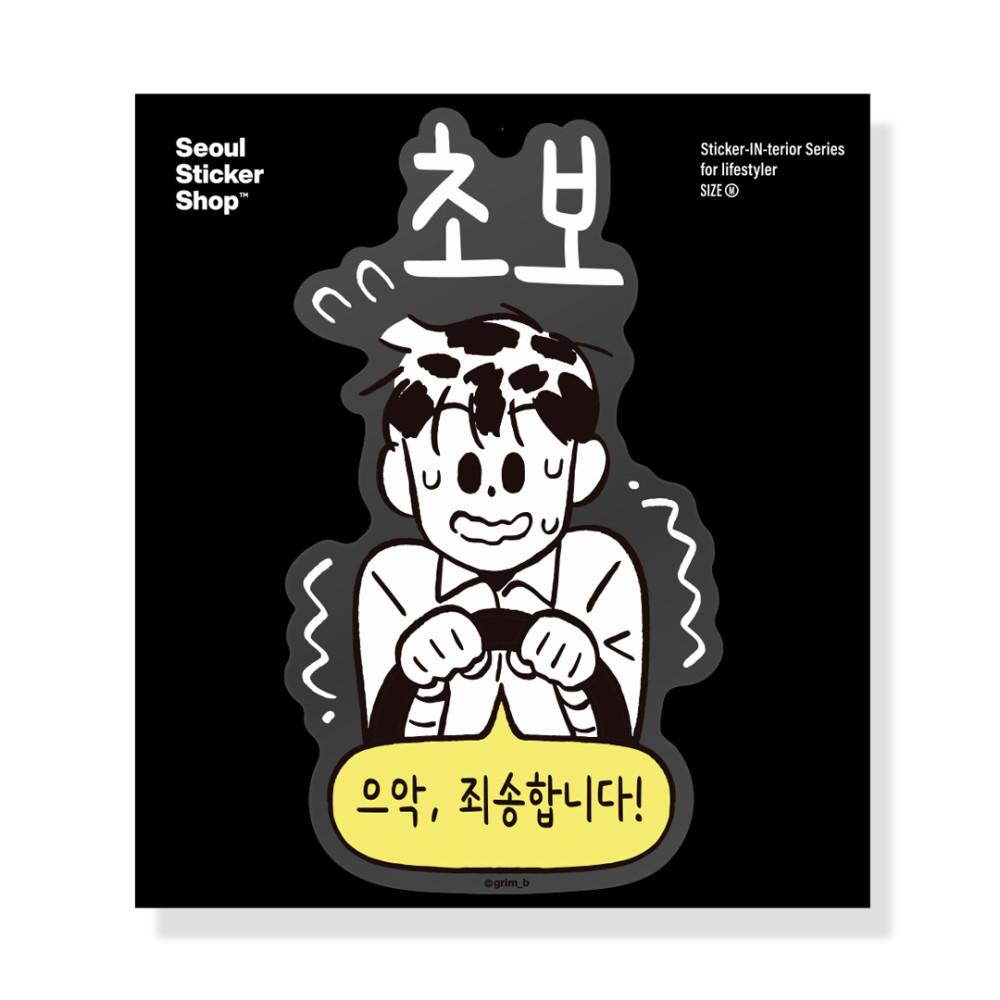 [그림비] 초보운전 스티커(M) - 남 B