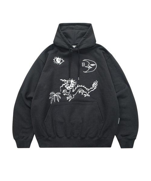 HIEROGLYPH HOODIE CHARCOAL (VH2DFUM403A)