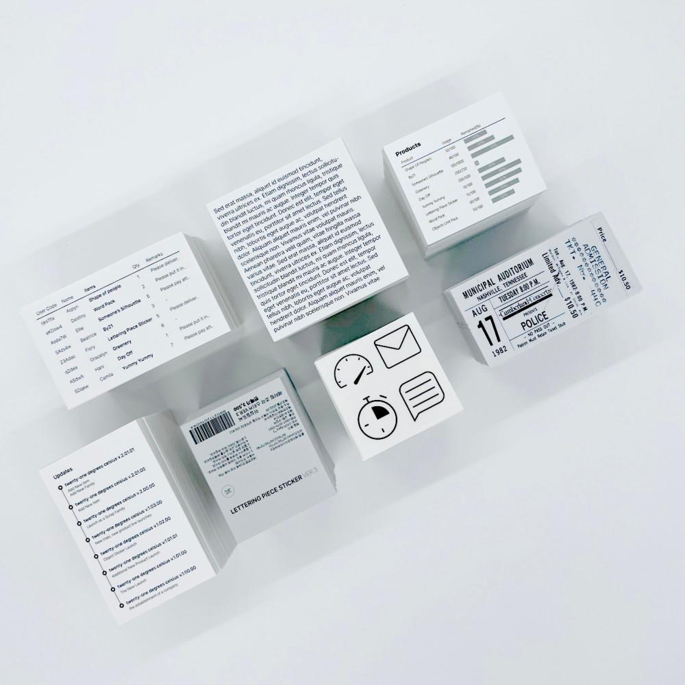 [이십일도씨] ﻿Lettering Piece Sticker Ver.3