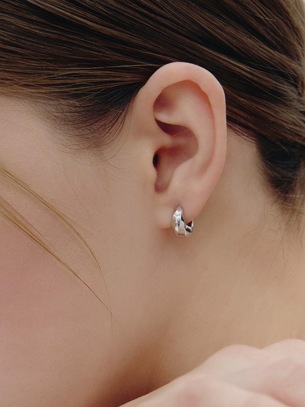 트루비온 실버(W) 원터치 귀걸이 S HL6E63606W9XXX