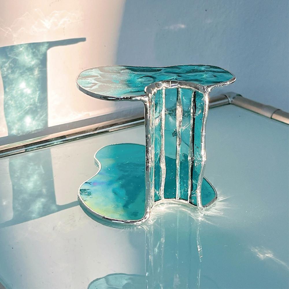 스테인드글라스 워터폴 트레이 2단 주얼리 악세사리 쥬얼리 보관함 오브제 거치대