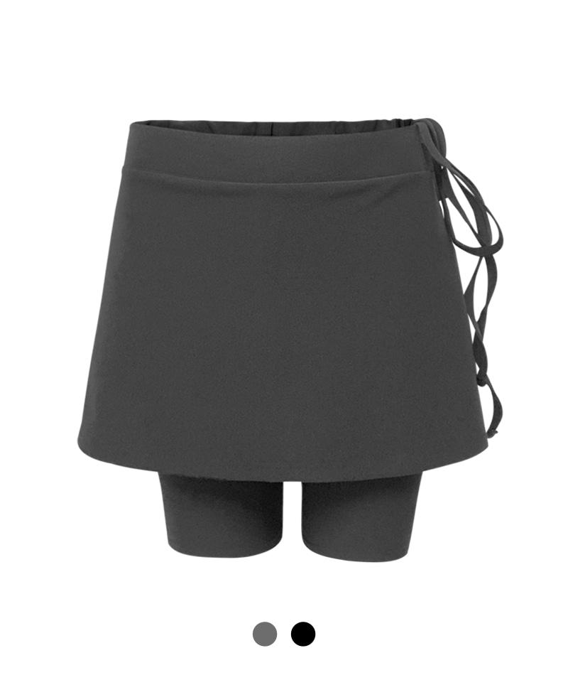 유니크 스트랩 스커트 팬츠