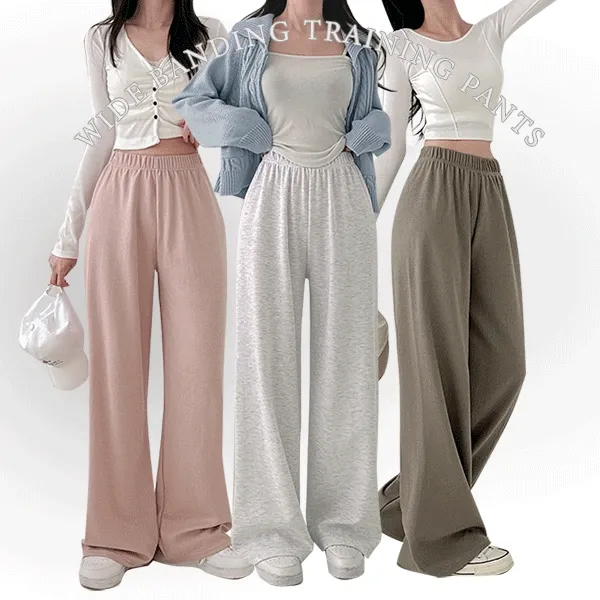 [1+1할인/MADE/2가지기장] 리트 밴딩 와이드핏 트레이닝 팬츠 4colors