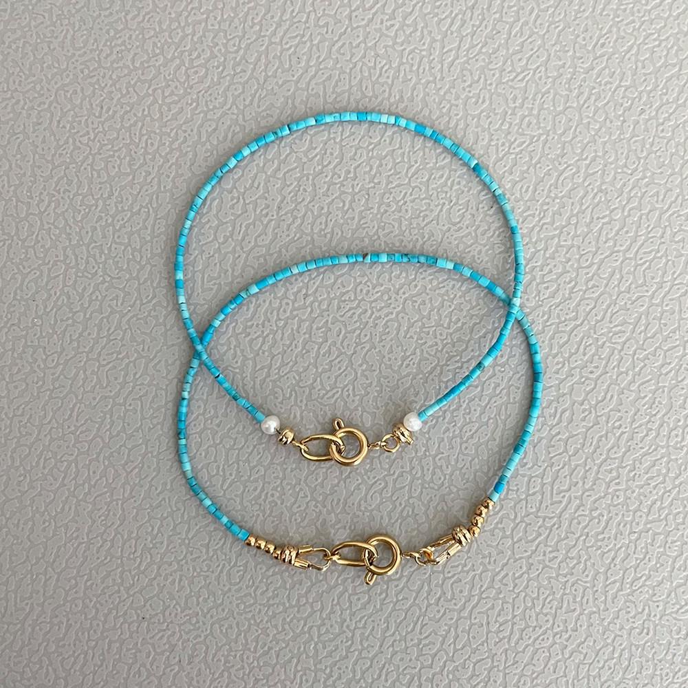 터키석 펄 문신 팔찌