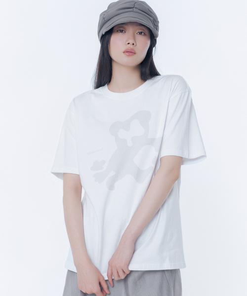 Teddy graphic short sleeve WHITE