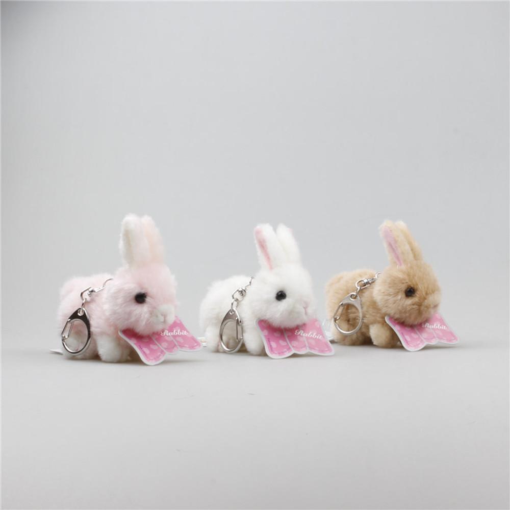 TAKENOKO 아기 토끼 인형 키링 열쇠고리 키홀더