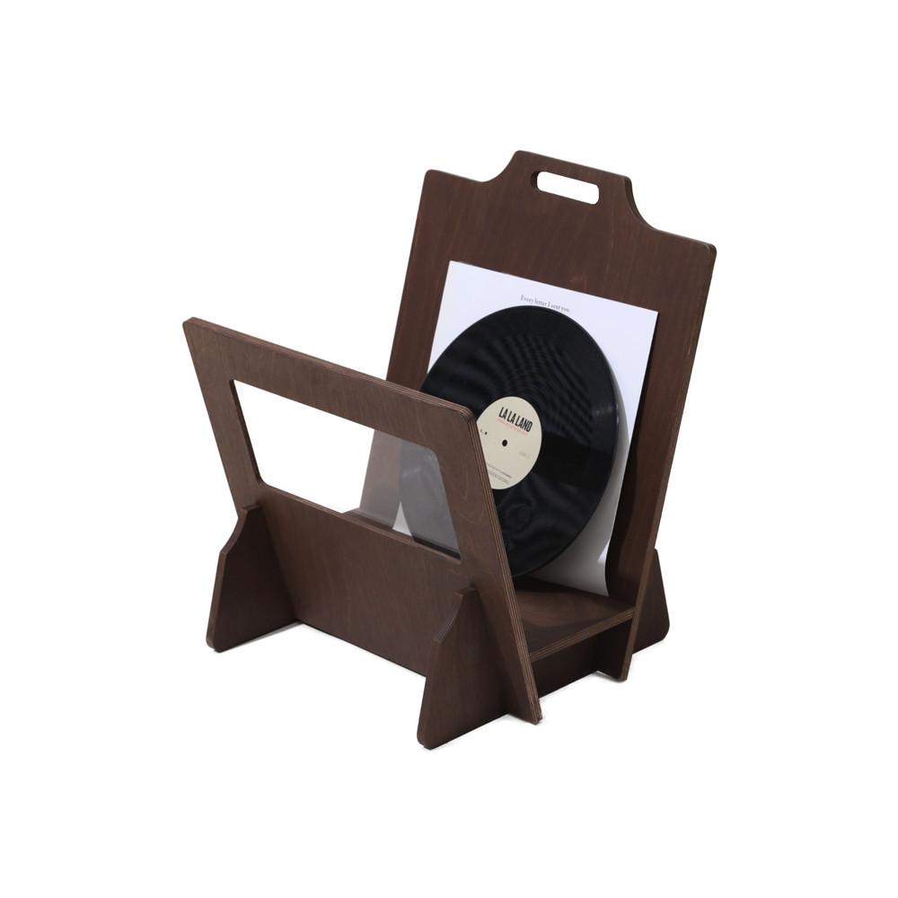 먼-동 자작 다용도 레코드판 거치대 LP 수납 정리 진열대 2Color