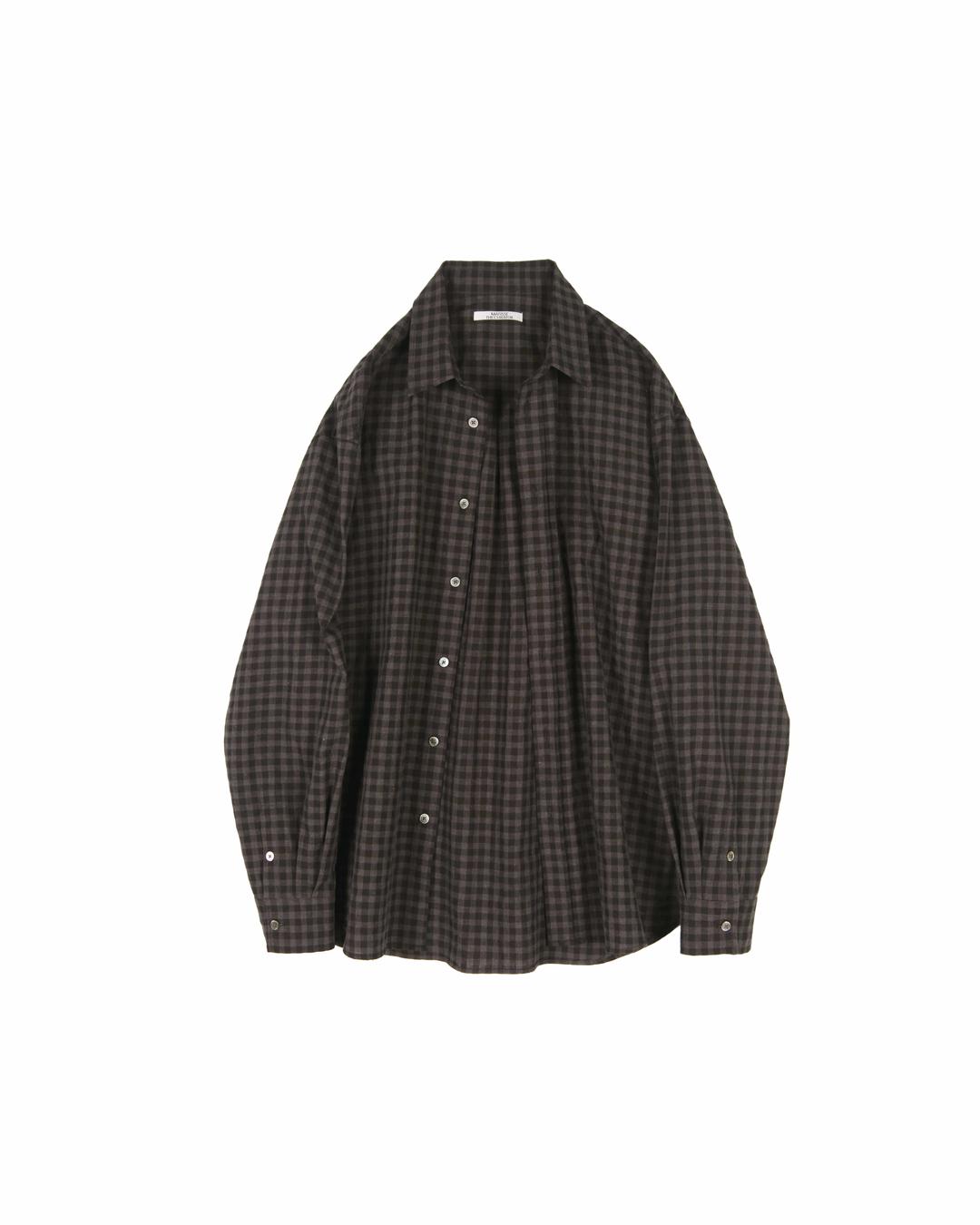 1PK SHIRTS GINGHAM BROWN