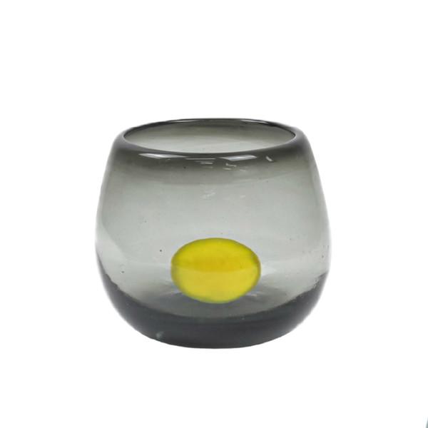 KIIN SHORT WOLIS GLASS - SMOKE, YELLOW