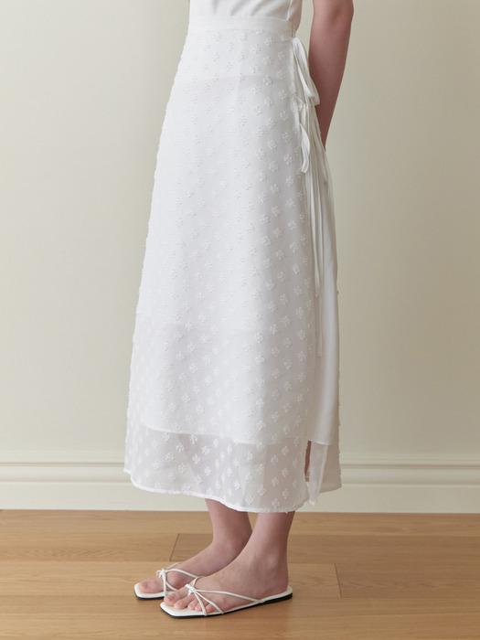 [단독]Cotta layered skirt (white)