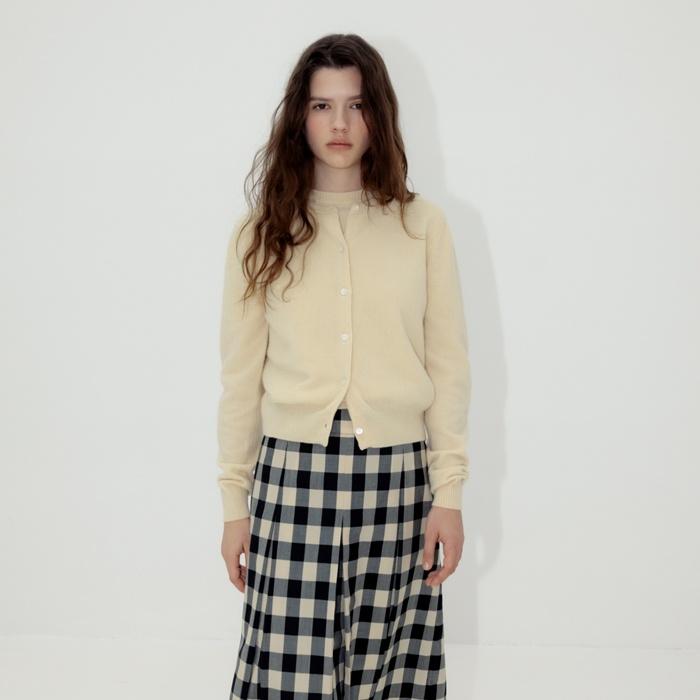 Climb Wool Cardigan (ivory, purple)