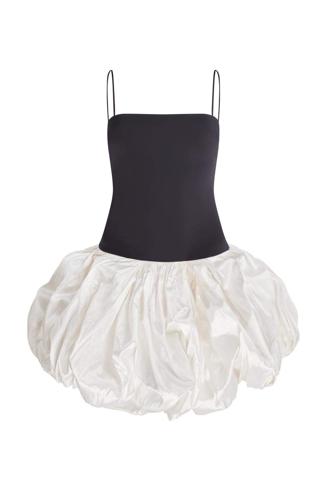 The Recycled Spandex and Silk Drop Waist Mini Gown - Extra small