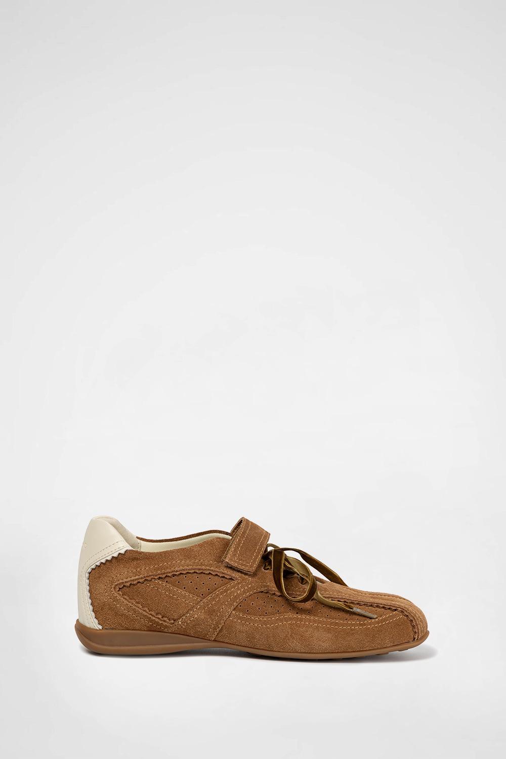 PINKING MARY JANE SNEAKERS / MOCHA
