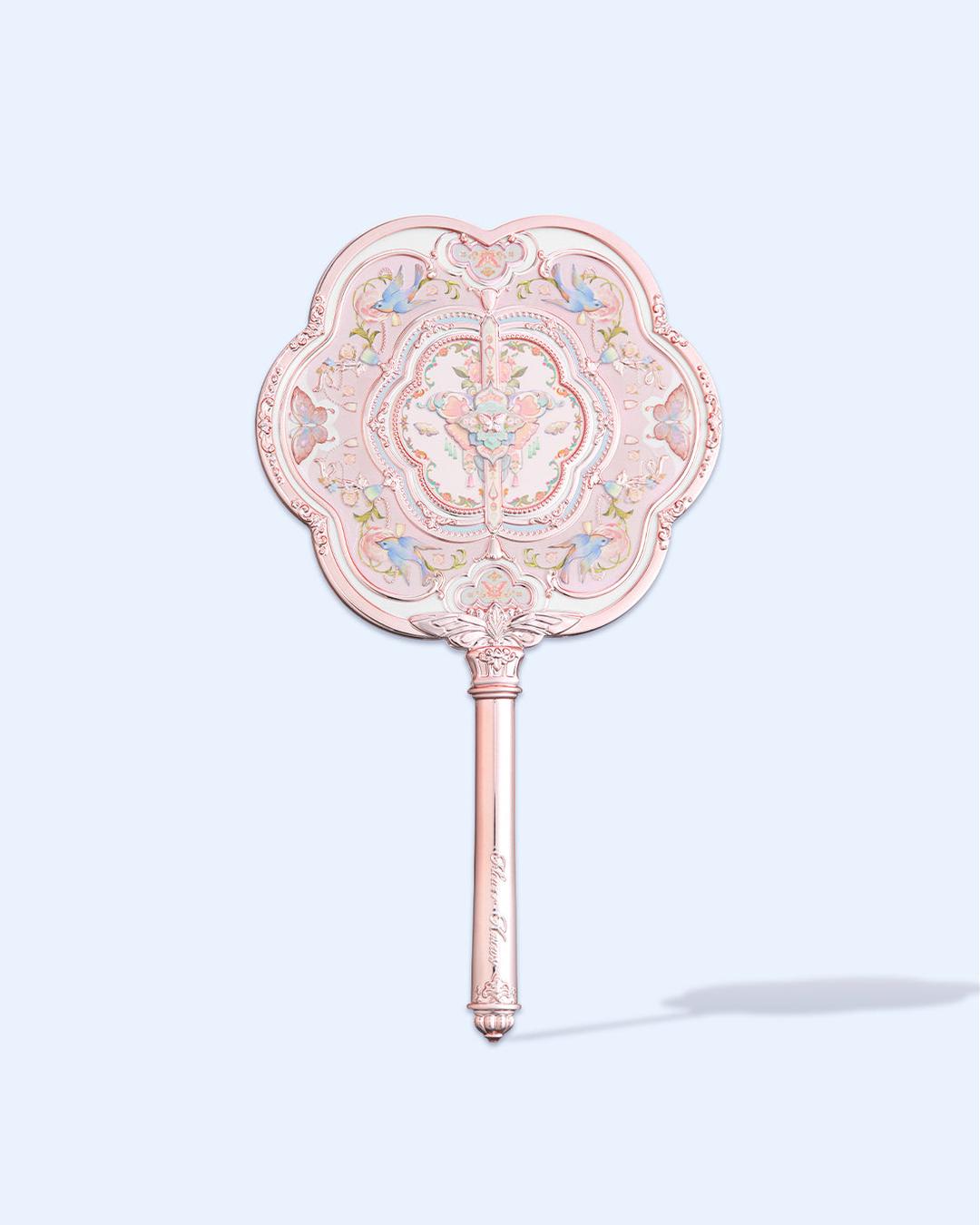 Butterfly Cloud Collar Hand Mirror - Lotus Pink