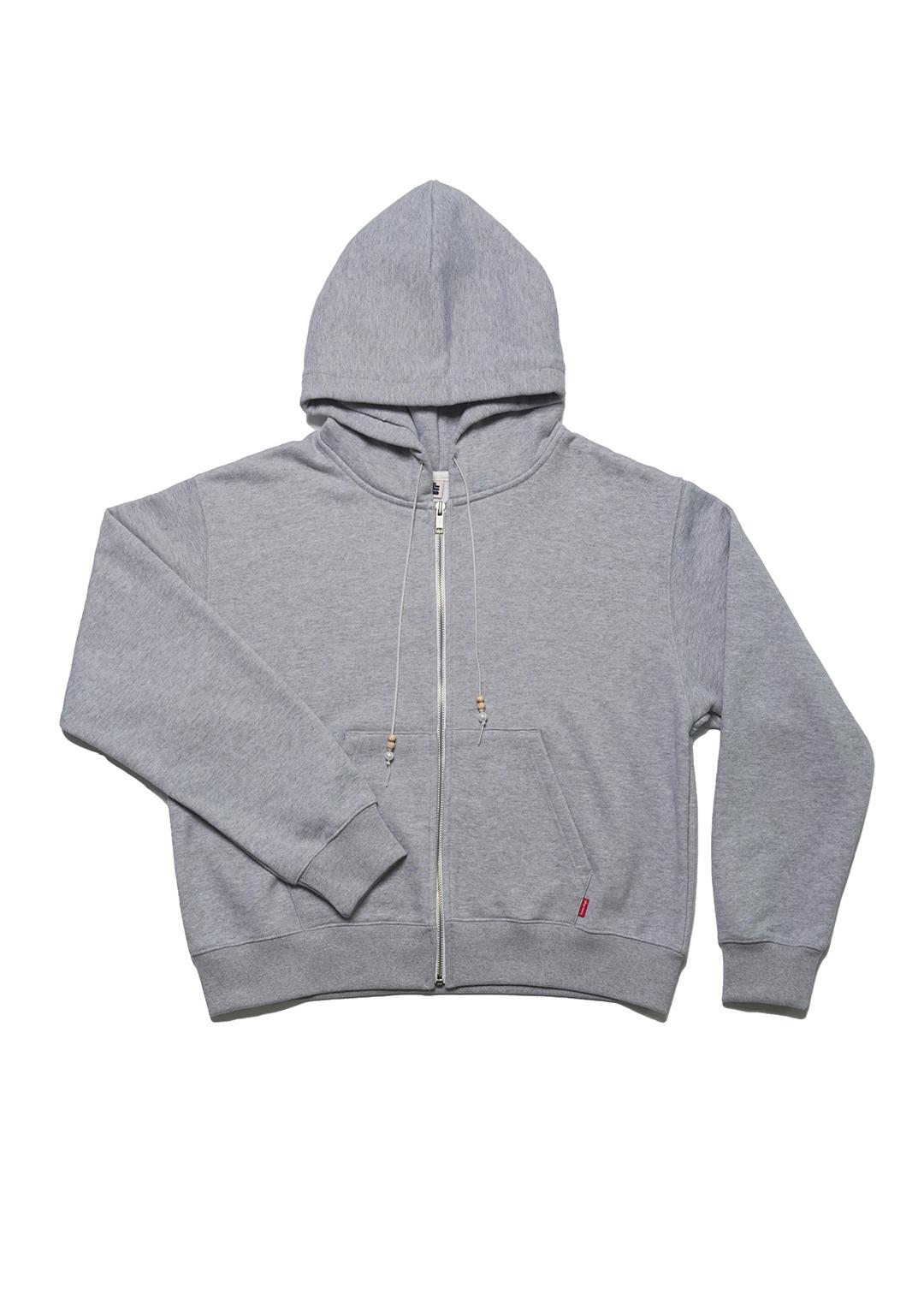 LLL SWEAT ZIP-UP HOODIE_HEATHER GREY