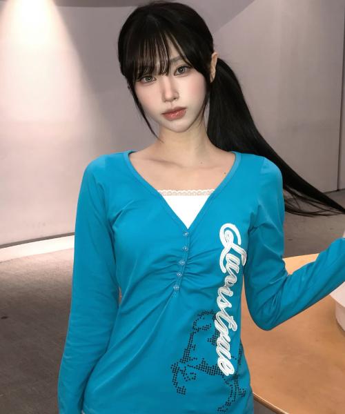 EL HORSE SLIM-FIT TEE(BLUE)