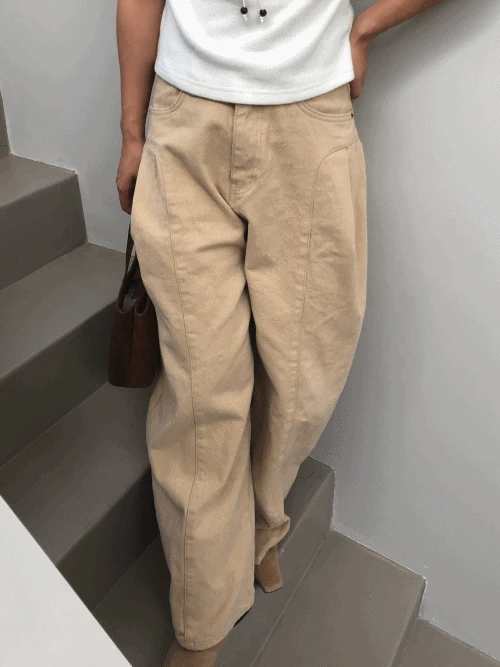 [안감기모] 루브 라인 기모 팬츠