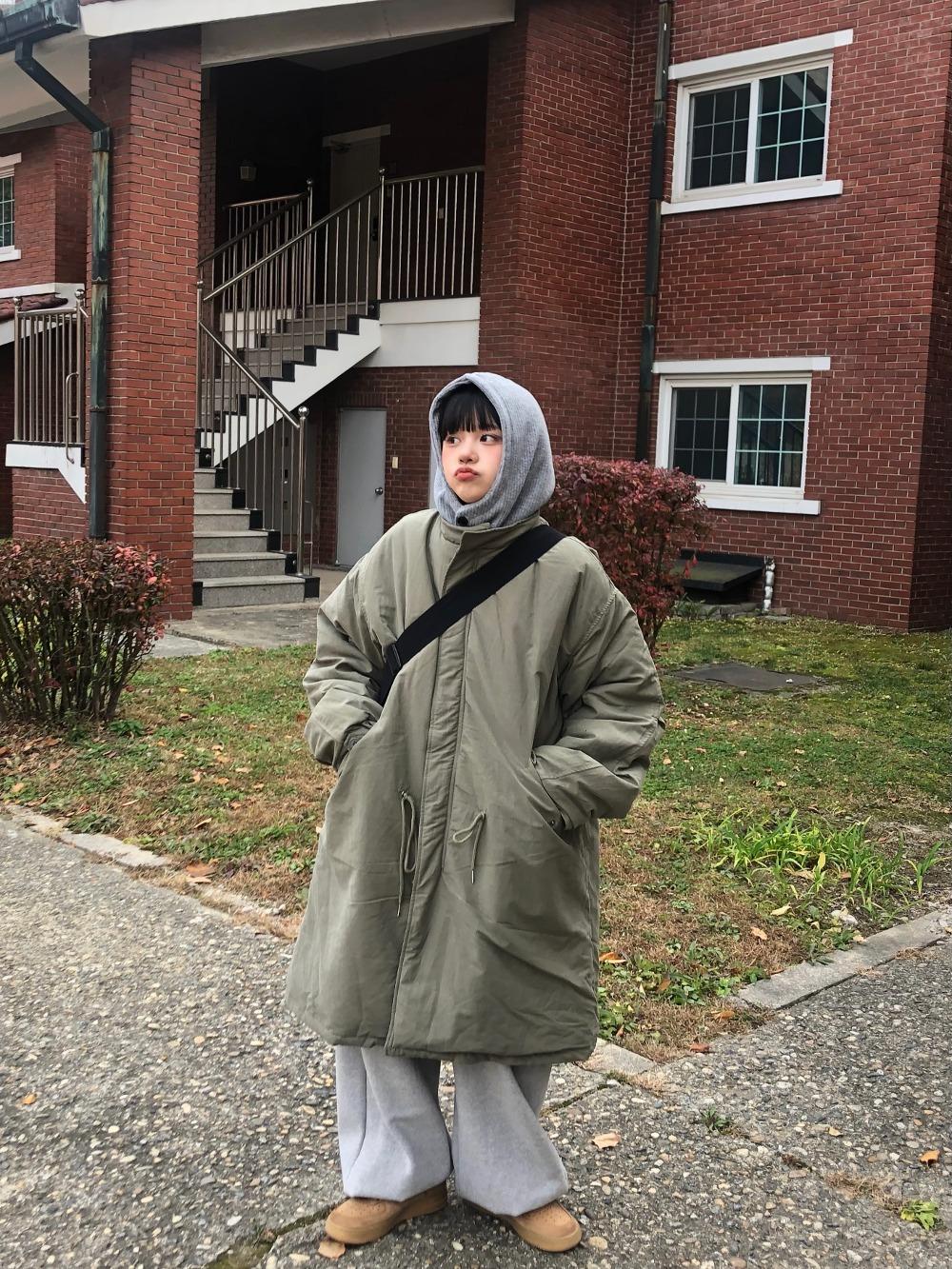 롱 야상 패딩 개파카 (2C)