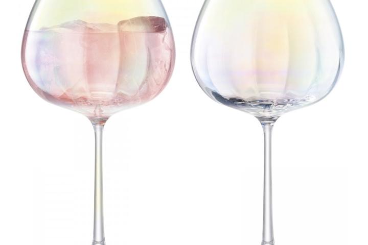 펄 진주 컬러 벌룬 브르고뉴 레드 와인잔 고블렛잔 2p 세트 650ml