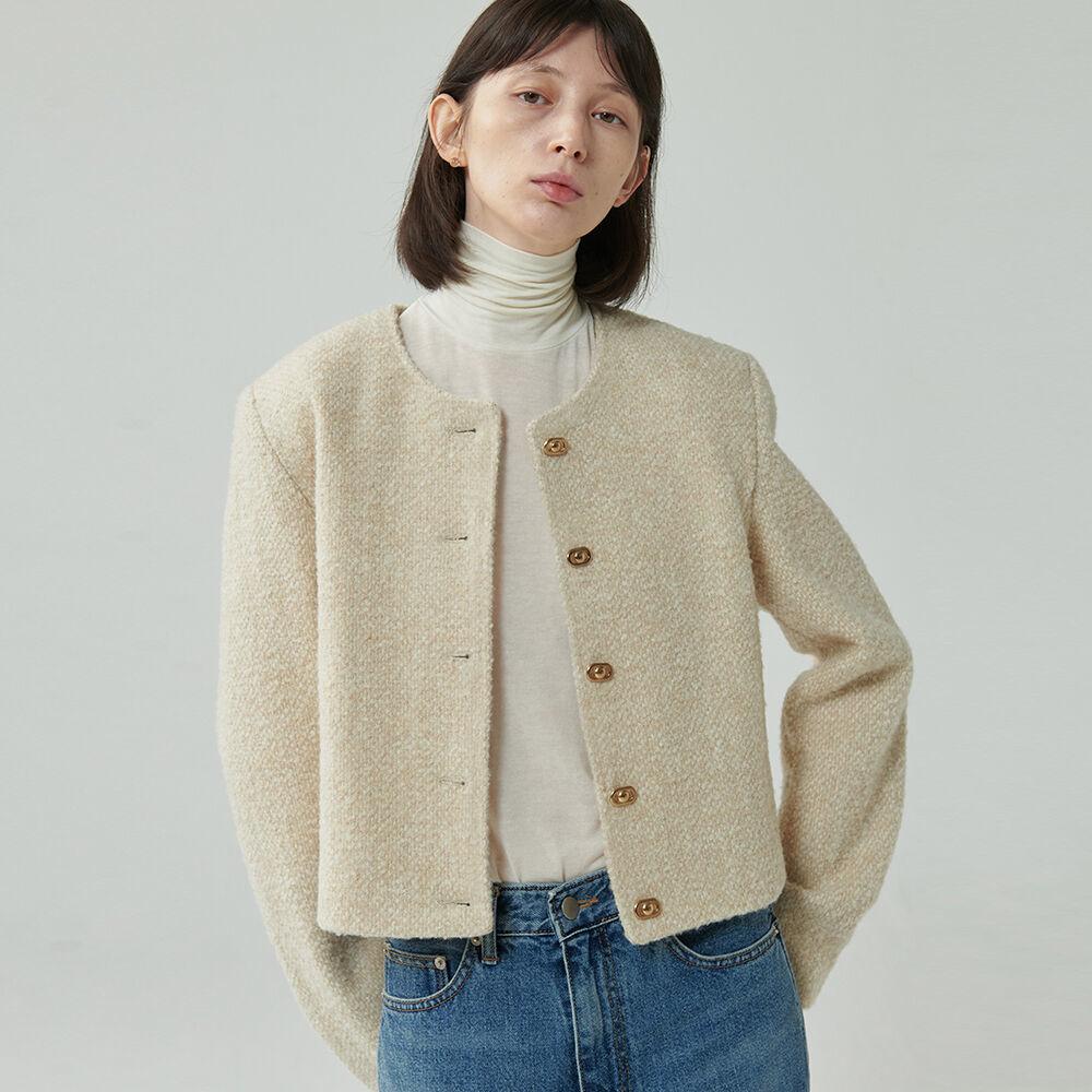 [s size 10/31 예약배송] bookle tweed jacket_cream