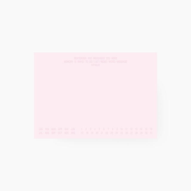 Memopad, Opaque Pink