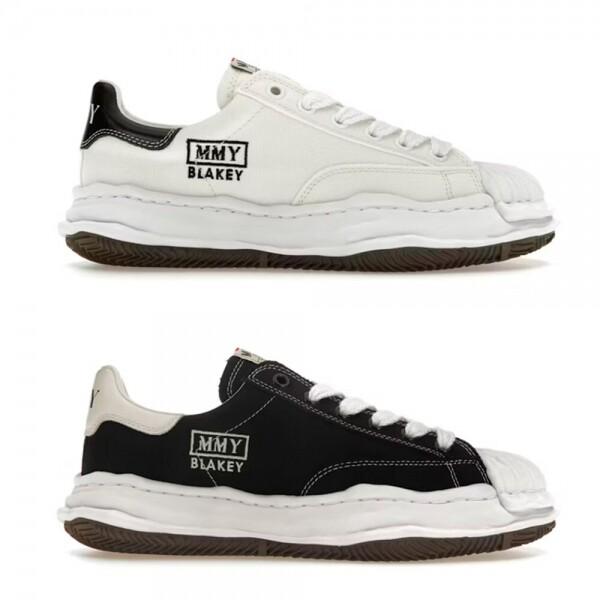 메종 미하라 야스히로 블레이키 MMY OG 캔버스 로우 스니커즈 블랙 화이트 운동화 컨버스 슈즈 남녀공용