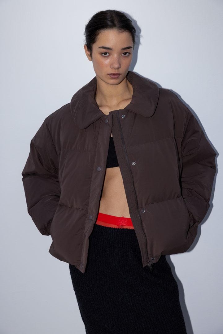 (SUSUMU) MUMU DOWN COAT | chocolate