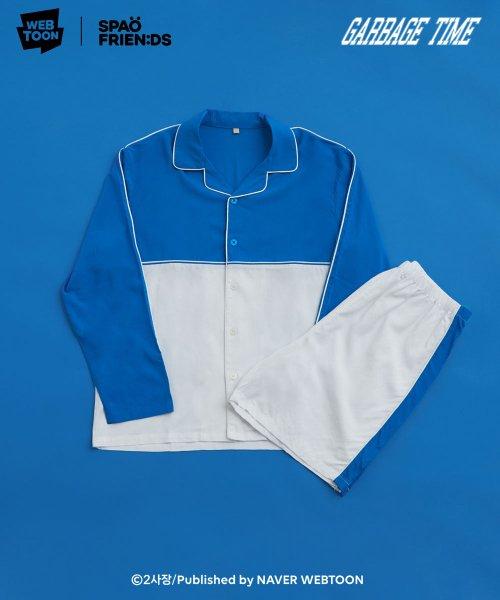 (가비지타임) 가비지 타임 긴팔 잠옷(AQUA BLUE)_SPPPD4VU07