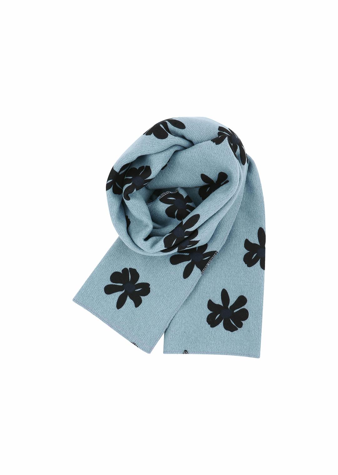 FLOWER SHAWL MUFFLER(BLUE)