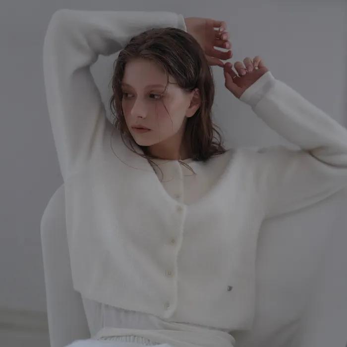 Soft Fur Cardigan [White]