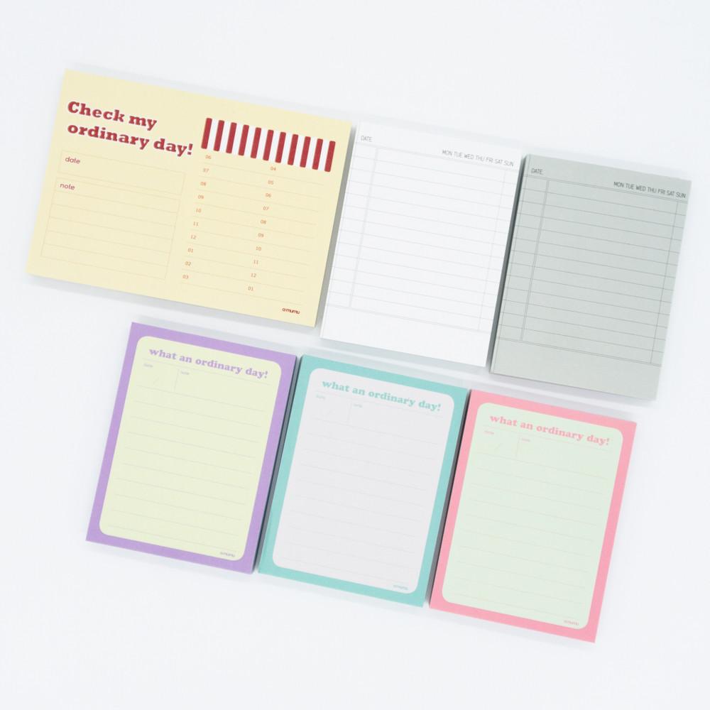 데스크프로젝트 투두리스트 체크리스트 데일리 플래너 예쁜 미니 떡메 믹스 떡메모지 메모패드