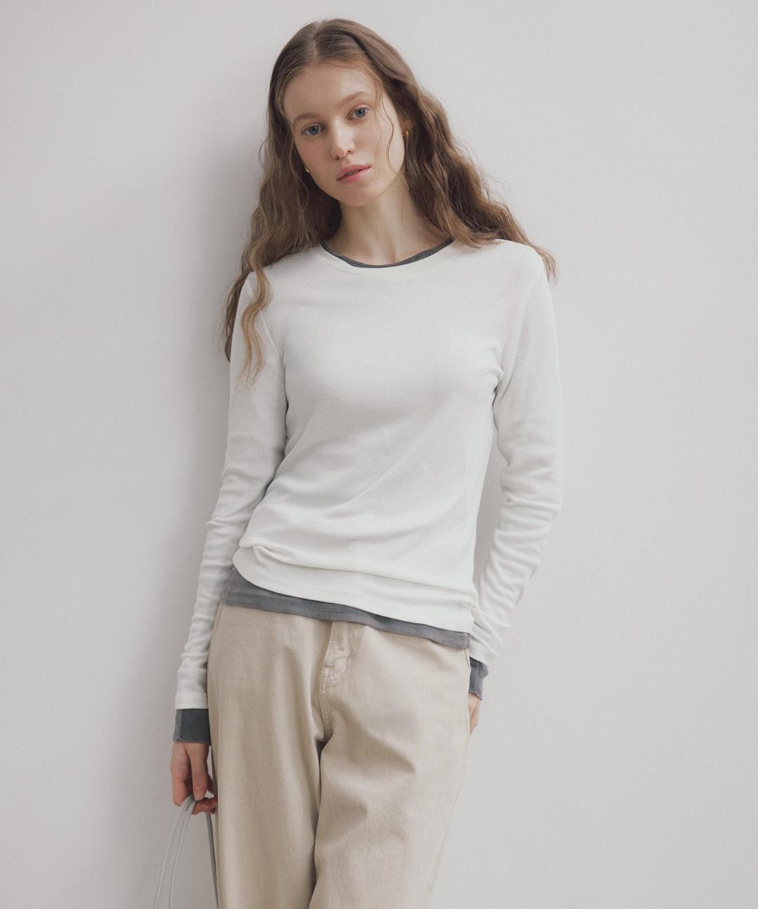 스파오 [모달] 슬림핏 긴팔티_SPLWG23W01