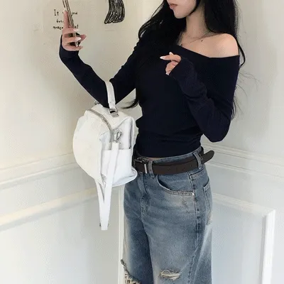 코어 오프 t : core off-shoulder tee - 4 color