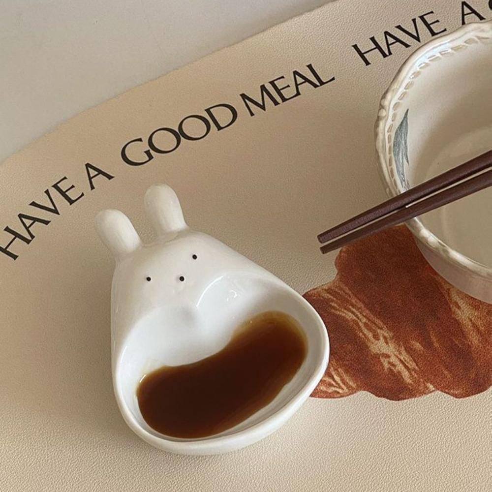 귀여운 간장종지 소스볼 토끼 소스그릇 작은 접시 케첩 간장 마요네즈 사기종지
