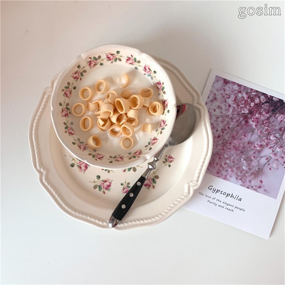 빈티지 장미 그릇 5종 파스타 마카롱 디저트 플레이팅