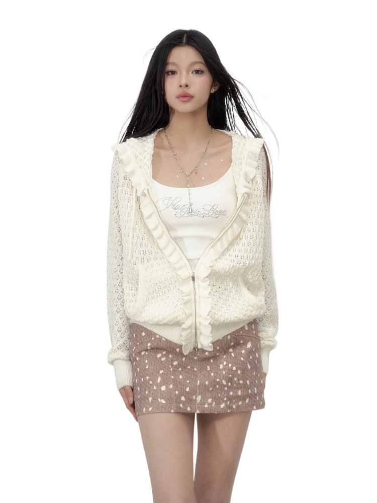 VIAPITTI Hollow Knitted Casual Outerwear
