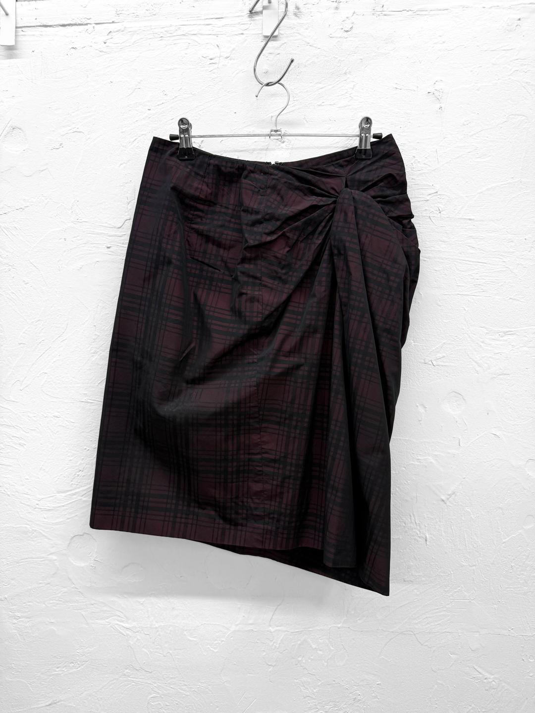 tiens ecoute 체크 변형 스커트