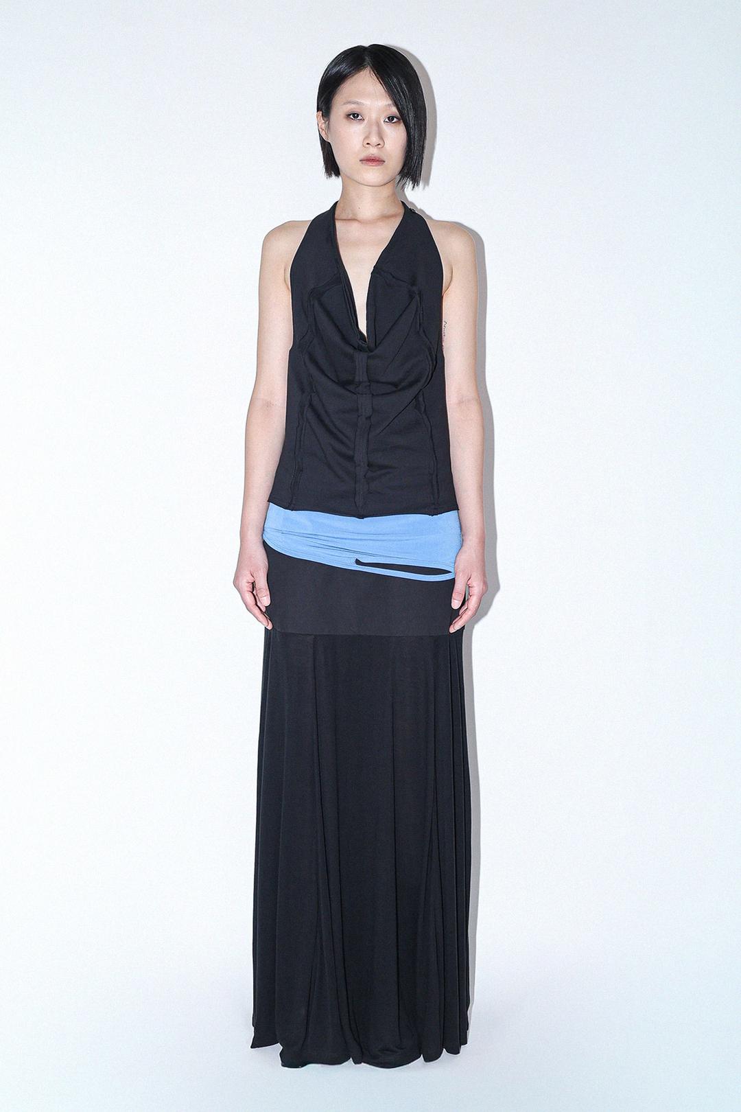 MULTI WAY SEAM HALTER TOP_BLACK
