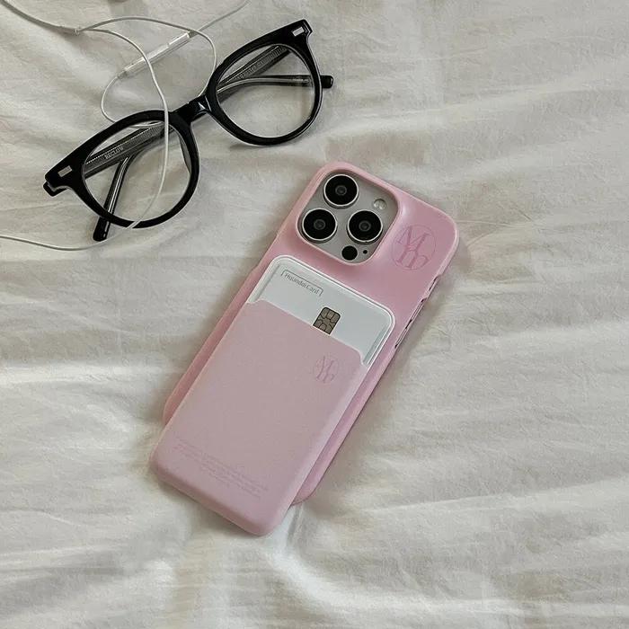 [SET] [mm] blossom 무지 맥세이프 하드케이스+맥세이프 카드슬롯