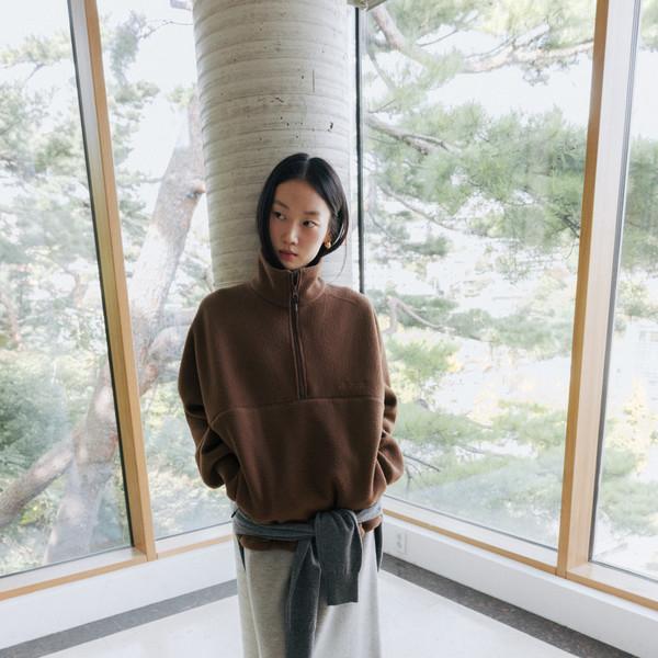 Bold rib lounge skirt (ivory / light gray / melange gray / black) [12월 1일 순차 배송]