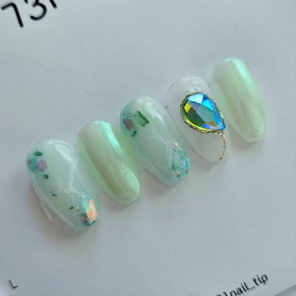 봄의 정원 수제 네일팁 데일리 네일아트 셀프네일 봄네일 데일리네일 파우더네일 정원네일 마블네일 대리석마블 자개네일 스톤네일 화려한 네일