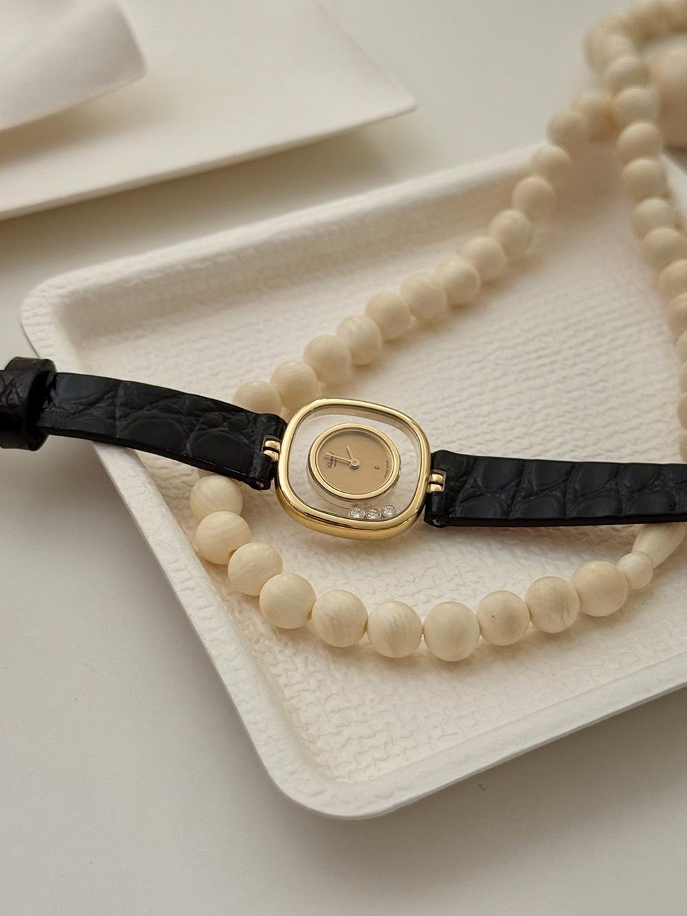 CHOPARD Happy Diamonds watch 18k gold case 3p moving diamond