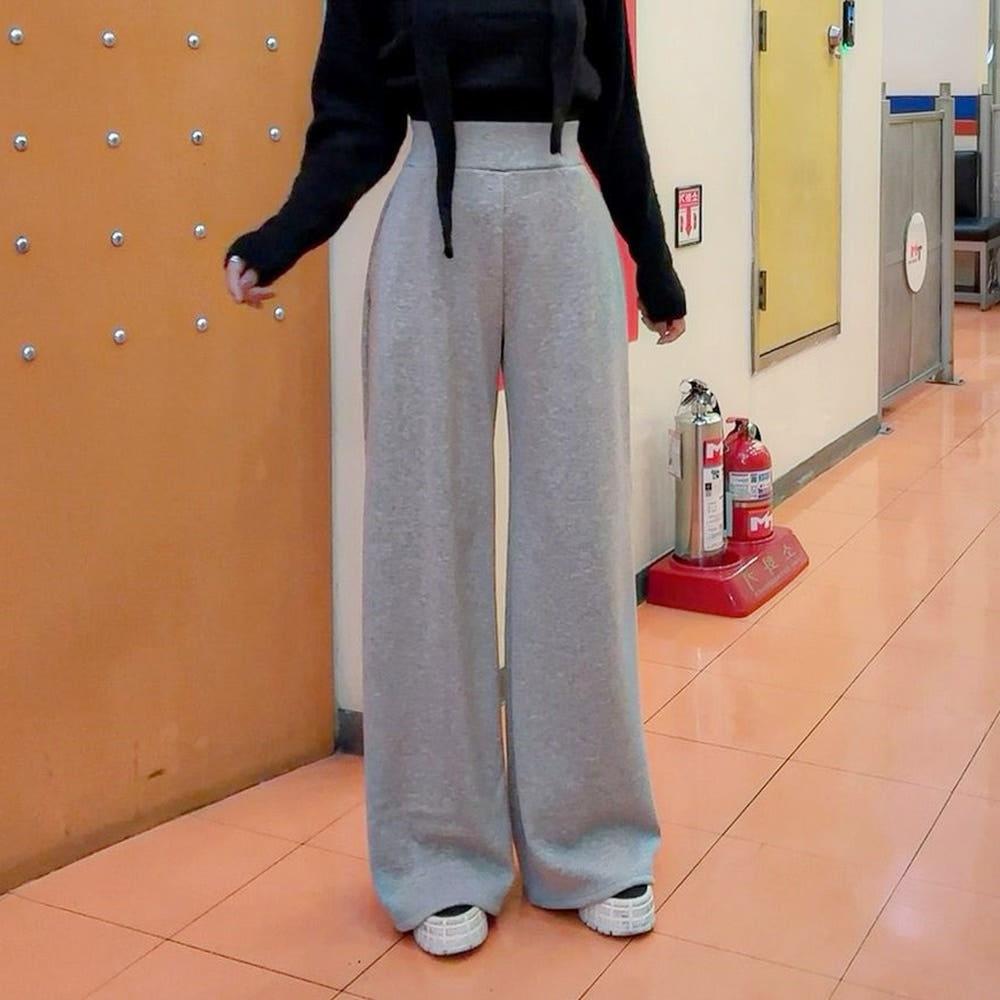 [롱&숏 ver / 자체제작 / 밍크기모] 골반 매직핏 Ver. 3 .허리쏙 깔끔 와이드 기모 밴딩 팬츠 [무료배송]