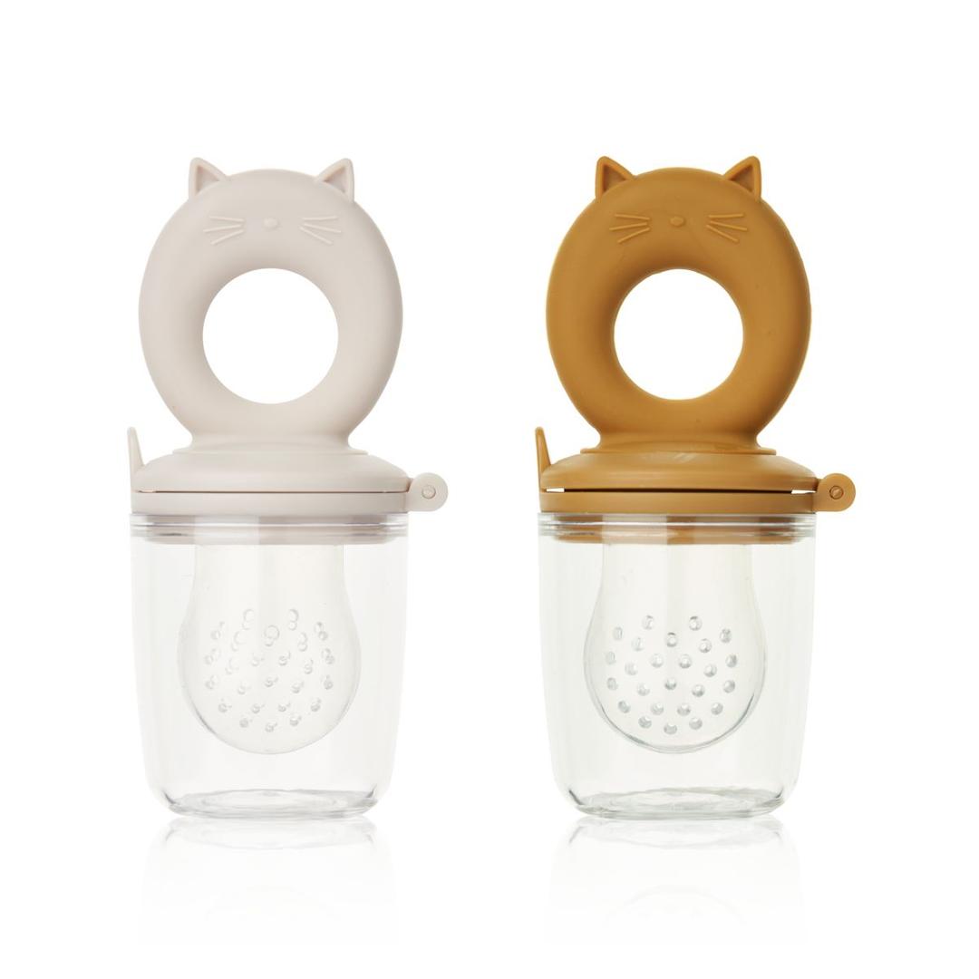 Miranda Food Feeder 2-pack - Sandy / Golden caramel