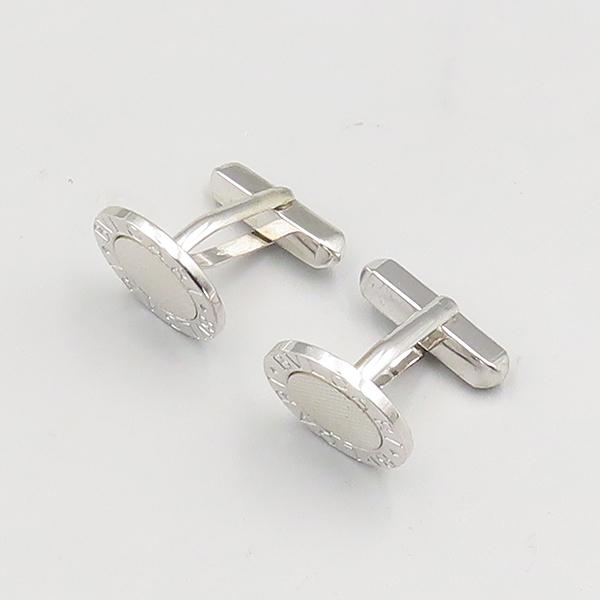 불가리 18K 화이트골드 로고 커브스