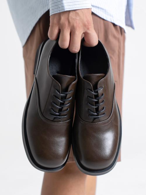 MONO19 노튼 옥스포드 5CM 더비 슈즈 카키브라운